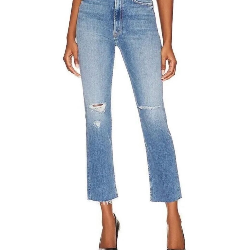 MOTHER HIGH WAISTED RIDER ANKLE FRAY JEANS PARTY LIKE A PIRATE